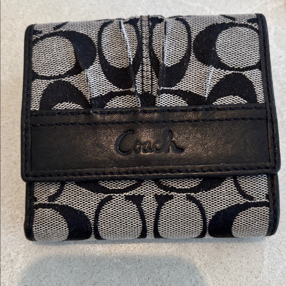 Coach Black and Gray Wallet